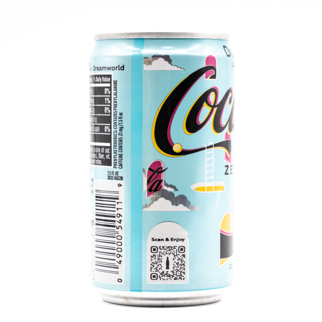 Coca-Cola Dreamworld Sugar (USA)、缶、横面３