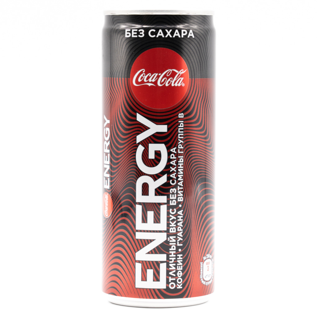 Coca-Cola Energy Zero Sugar (Russia)、正面