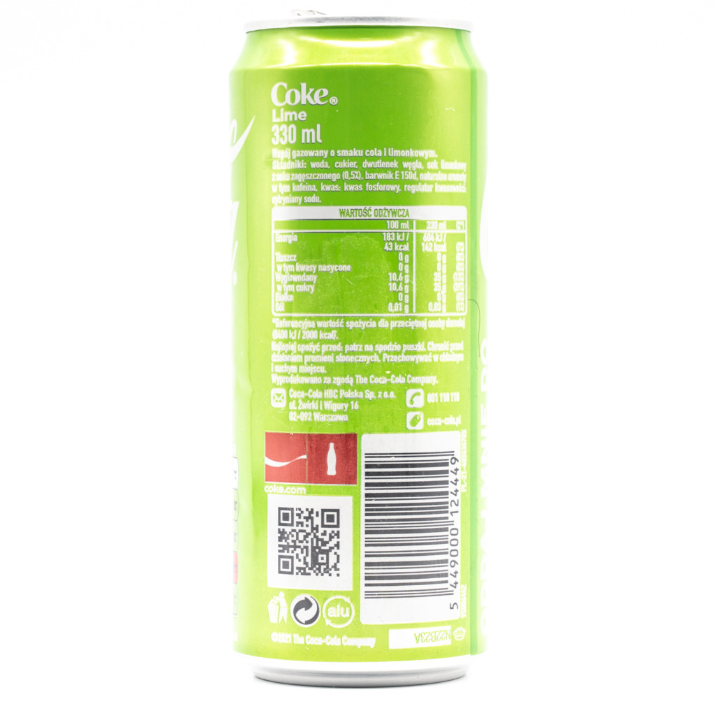 Coca-Cola Lime (Poland)、横面2