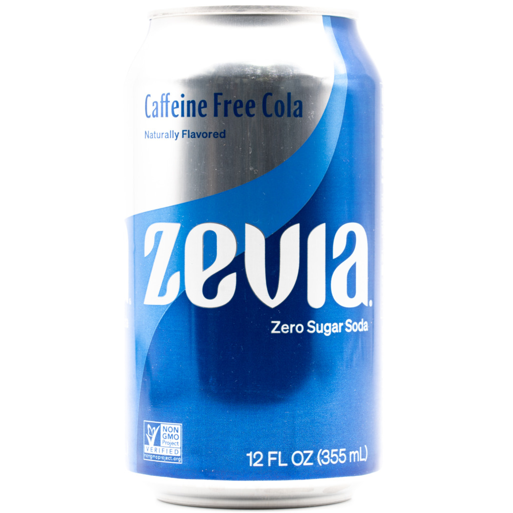 ZEVIA Zero Sugar Caffeine Free Cola (USA)、正面