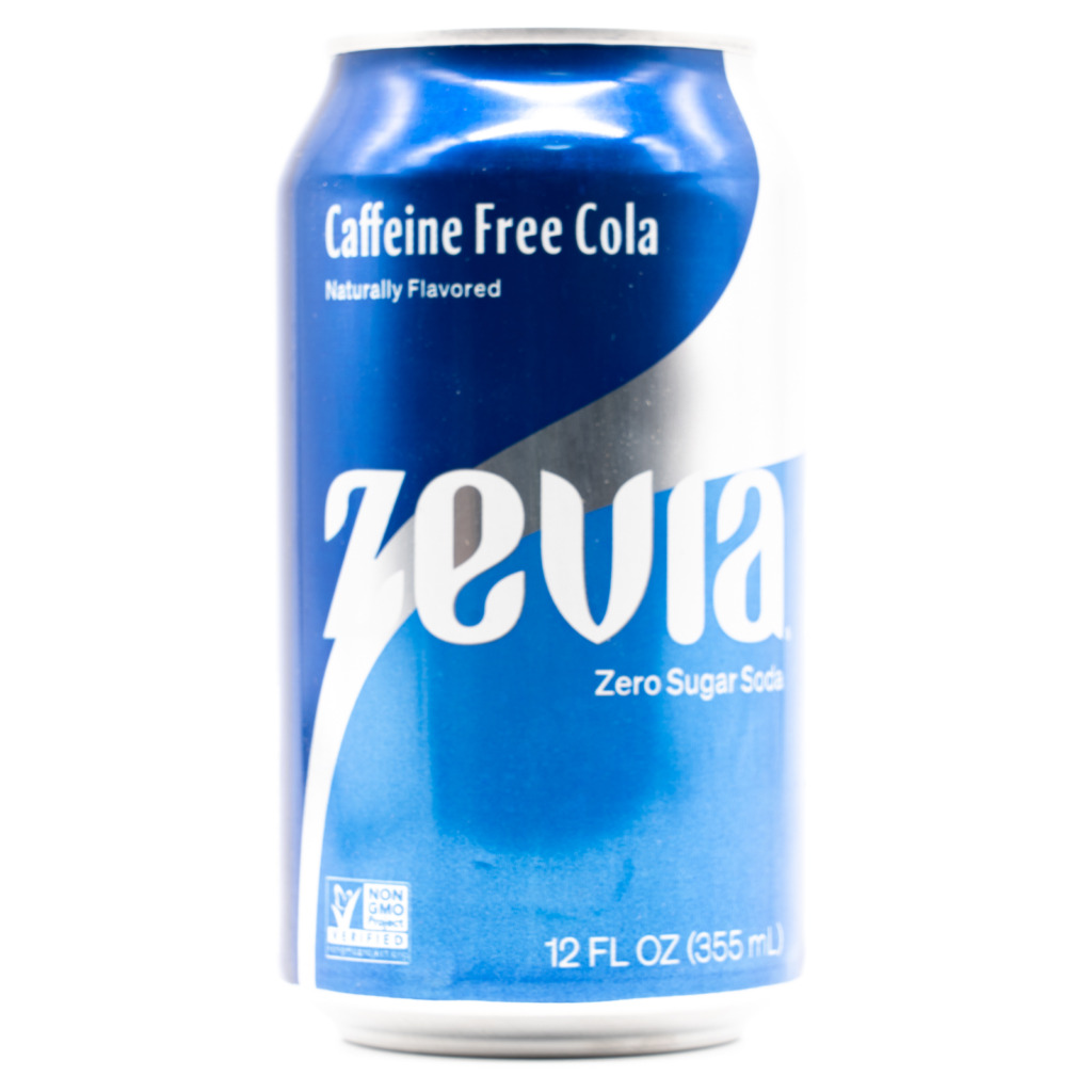 ZEVIA Zero Sugar Caffeine Free Cola (USA)、正面2