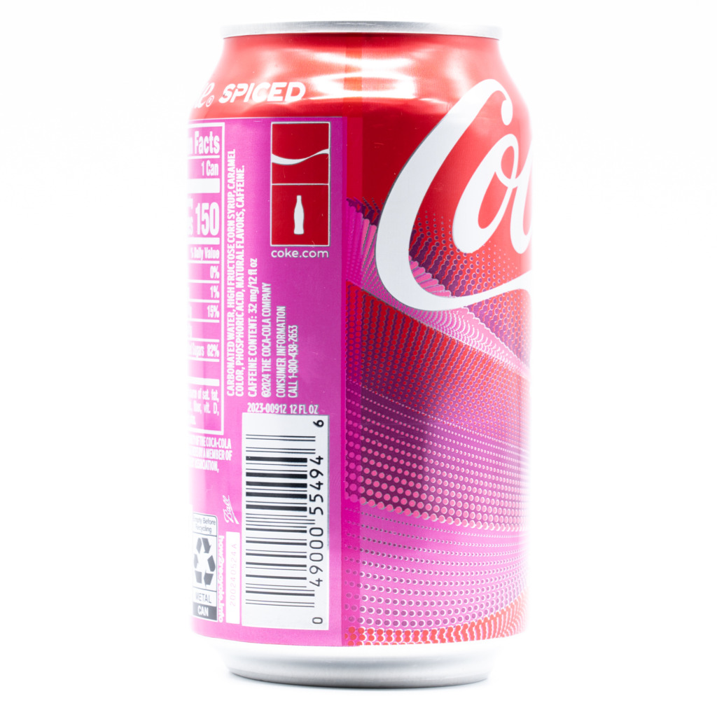 Coca-Cola Spiced (USA)、横面