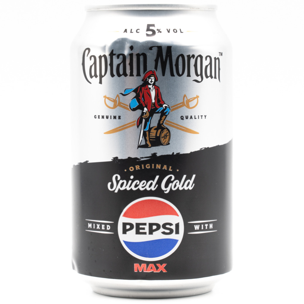 Captain Morgan Original Spiced Gold and Pepsi Max Premix（England）、正面