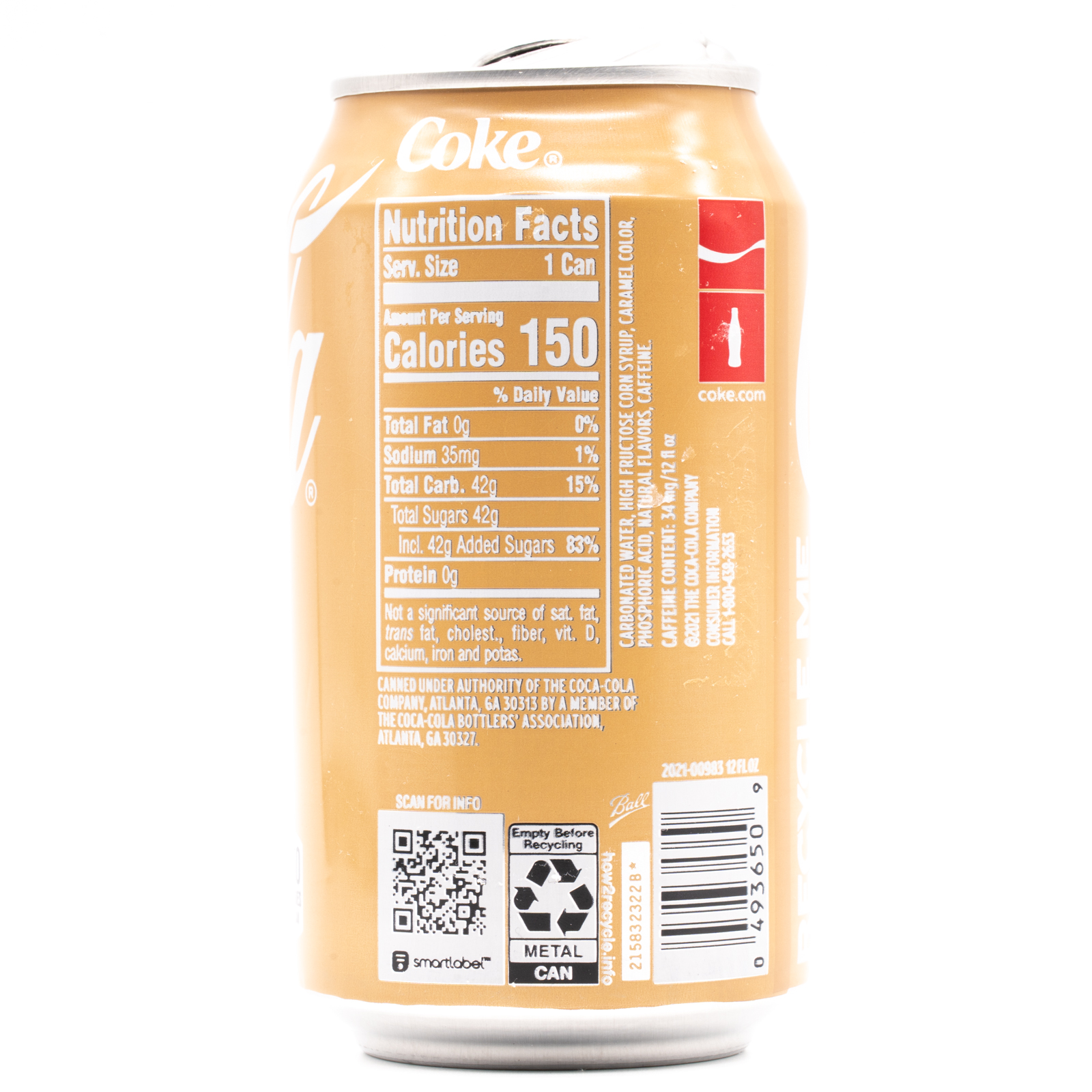 Coca-Cola Vanilla (USA) 、横面2