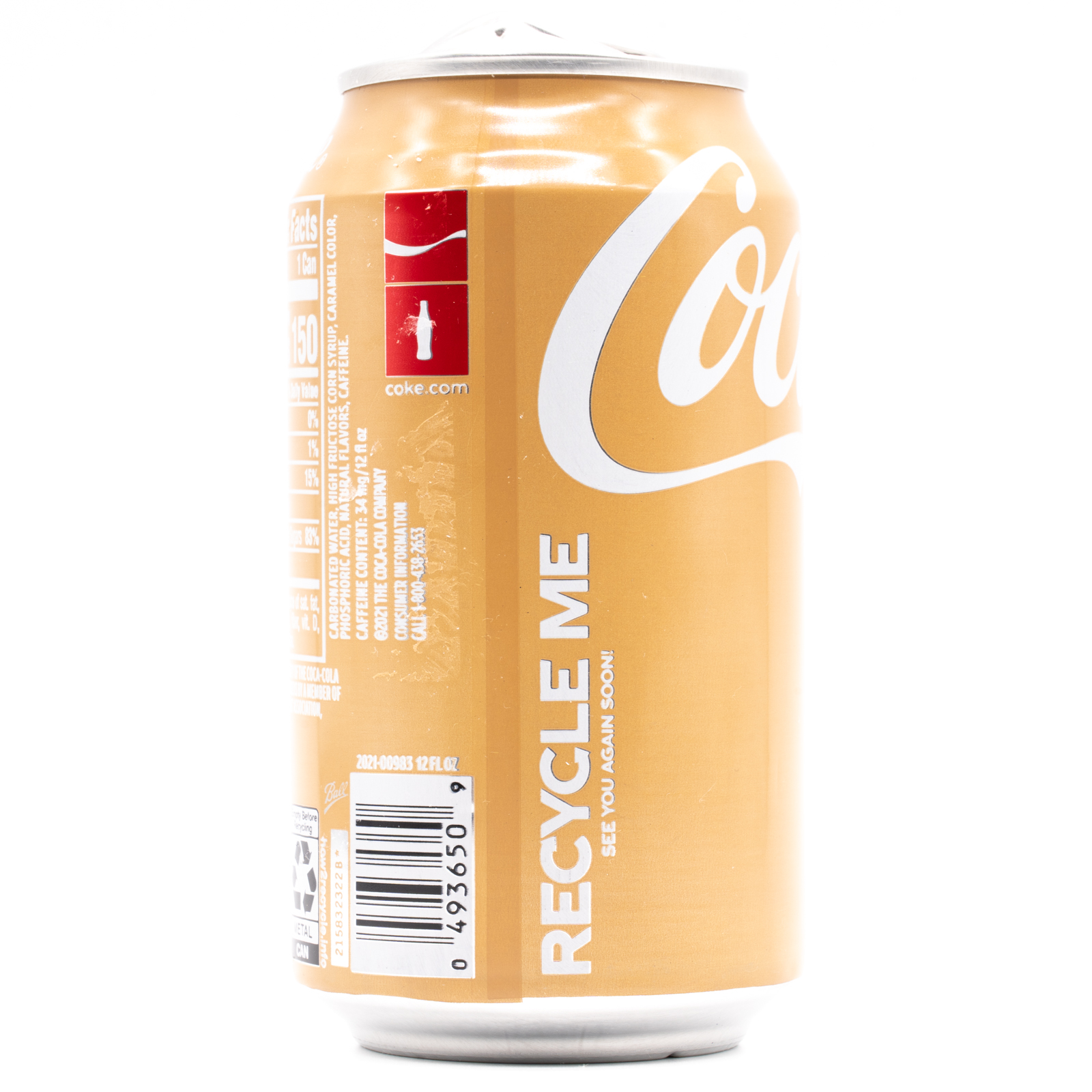 Coca-Cola Vanilla (USA) 、横面