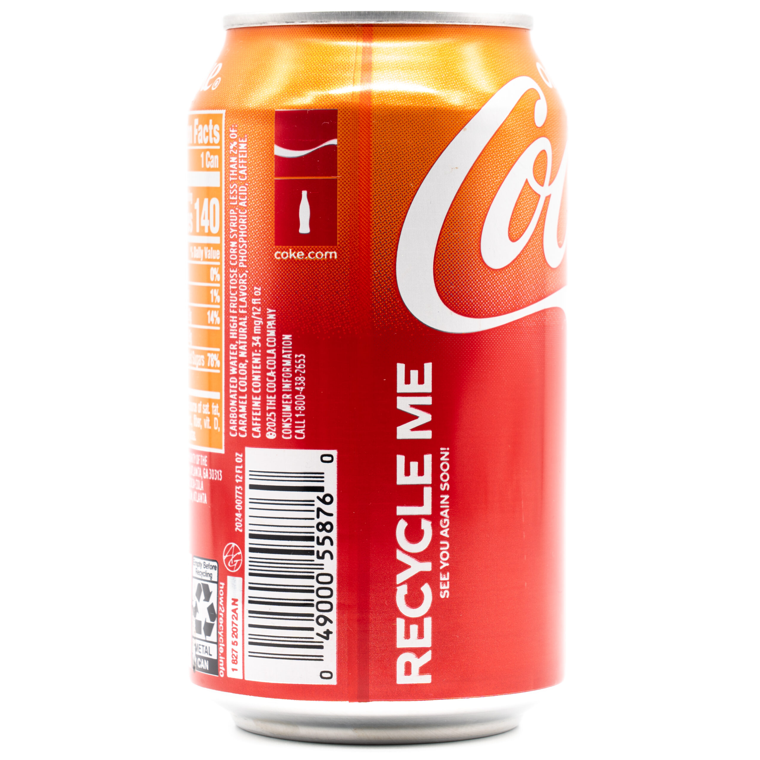 Coca‑Cola Orange Cream (USA)、横面3