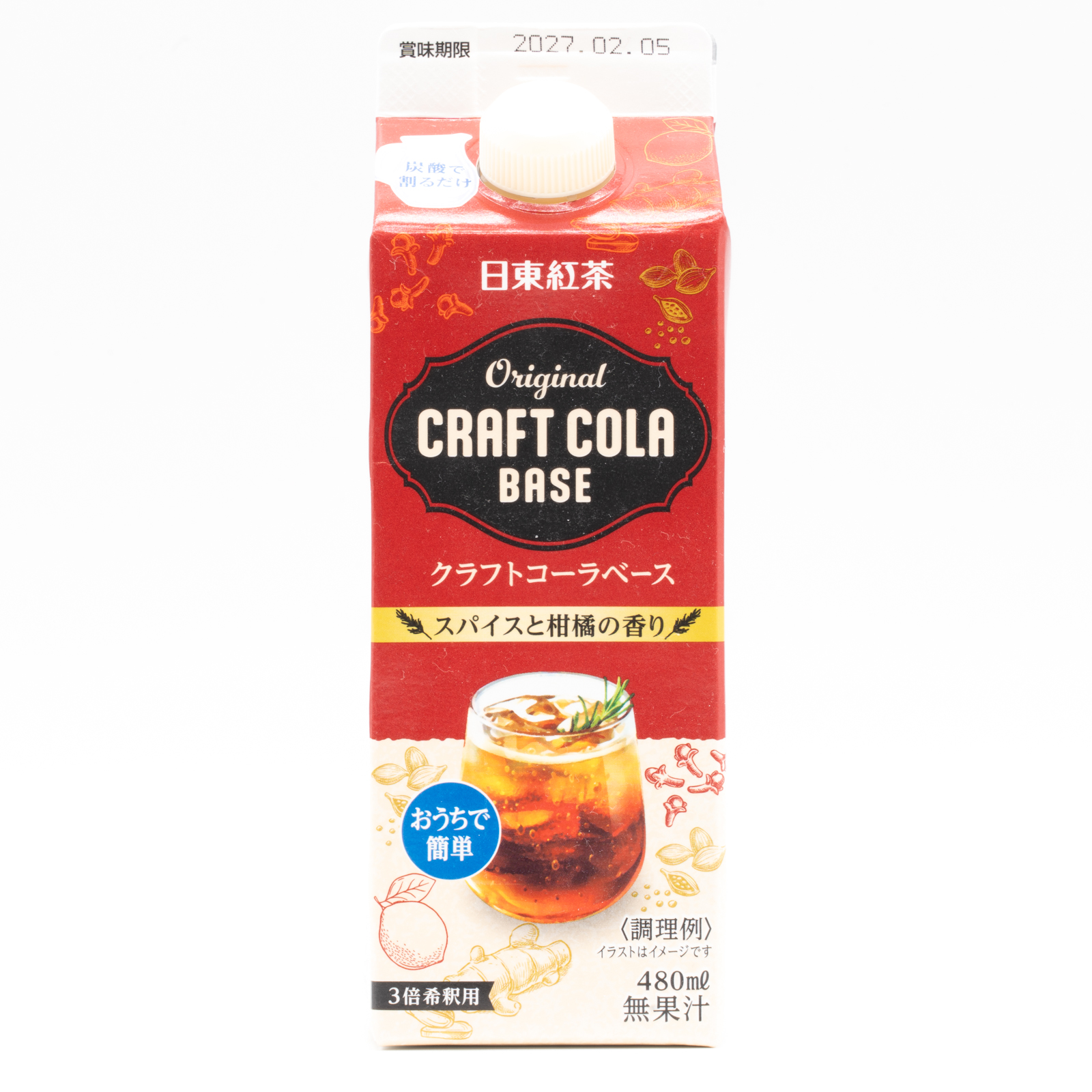 日東紅茶 オリジナルクラフトコーラベース、紙パック正面